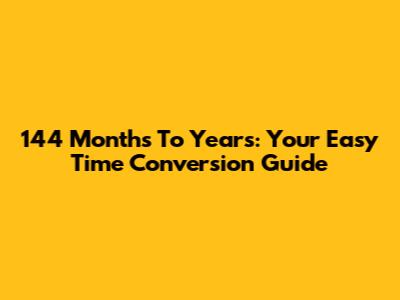 144 Months To Years: Your Easy Time Conversion Guide