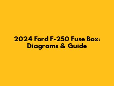 2024 Ford F-250 Fuse Box: Diagrams & Guide