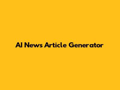 AI News Article Generator