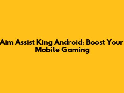 Aim Assist King Android: Boost Your Mobile Gaming