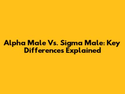 Alpha Male Vs. Sigma Male: Key Differences Explained