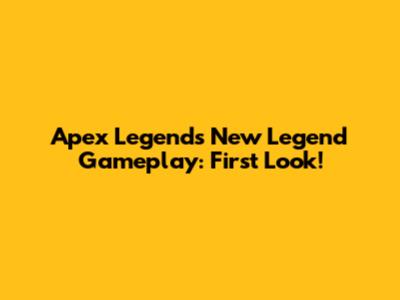 Apex Legends New Legend Gameplay: First Look!