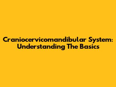 Craniocervicomandibular System: Understanding The Basics