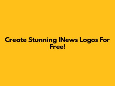 Create Stunning INews Logos For Free!