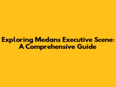 Exploring Medan's Executive Scene: A Comprehensive Guide
