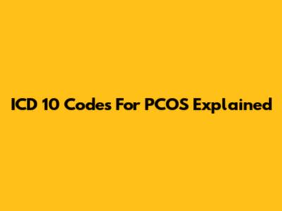ICD 10 Codes For PCOS Explained