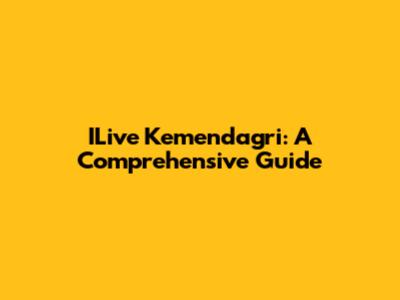 ILive Kemendagri: A Comprehensive Guide