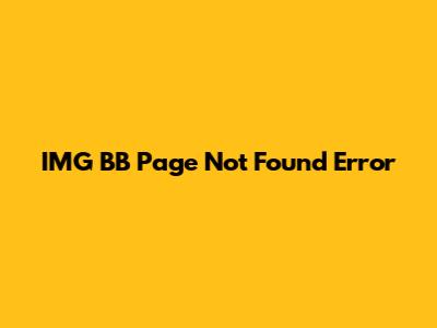 IMG BB Page Not Found Error