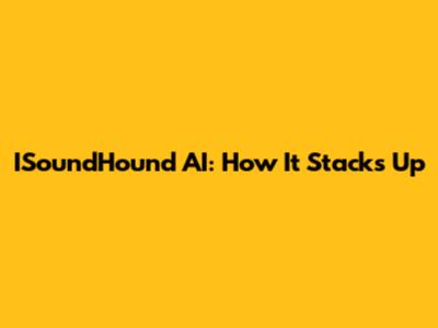 ISoundHound AI: How It Stacks Up