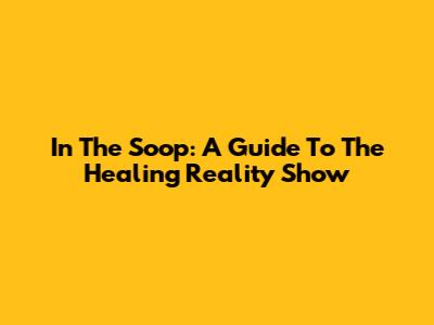 In The Soop: A Guide To The Healing Reality Show