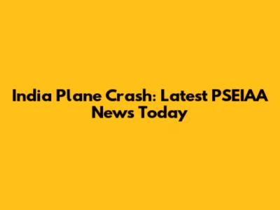 India Plane Crash: Latest PSEIAA News Today