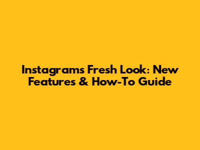 Instagram's Fresh Look: New Features & How-To Guide