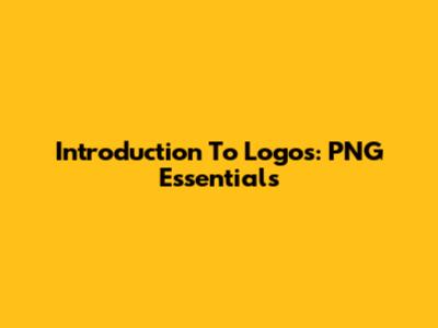 Introduction To Logos: PNG Essentials