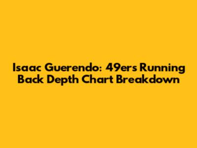 Isaac Guerendo: 49ers Running Back Depth Chart Breakdown