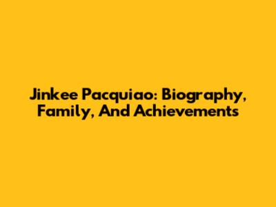 Jinkee Pacquiao: Biography, Family, And Achievements