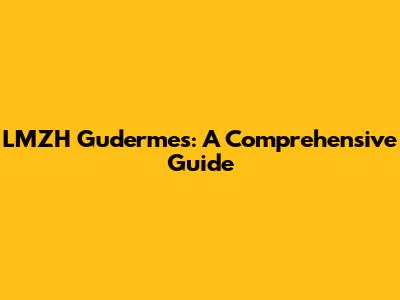 LMZH Gudermes: A Comprehensive Guide