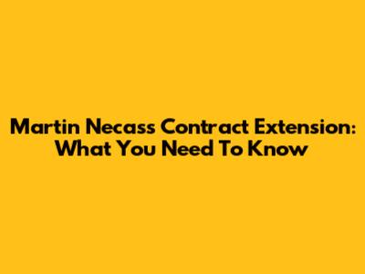 Martin Necas's Contract Extension: What You Need To Know