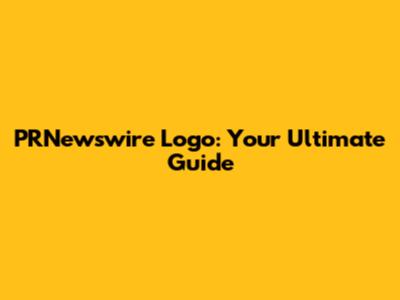 PRNewswire Logo: Your Ultimate Guide