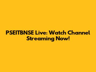 PSEITBNSE Live: Watch Channel Streaming Now!