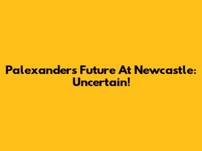 Palexander's Future At Newcastle: Uncertain!