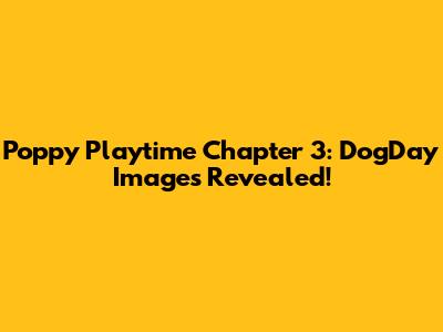 Poppy Playtime Chapter 3: DogDay Images Revealed!