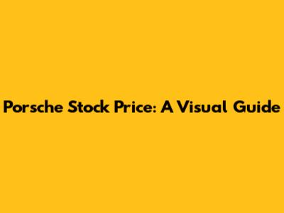 Porsche Stock Price: A Visual Guide
