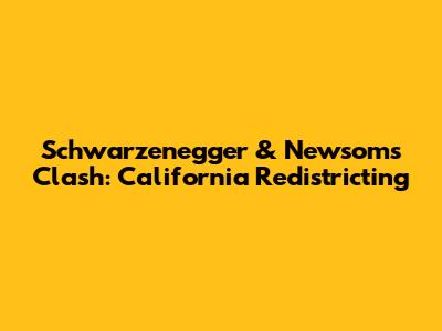 Schwarzenegger & Newsom's Clash: California Redistricting