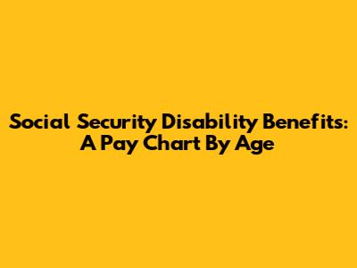 Social Security Disability Benefits: A Pay Chart By Age
