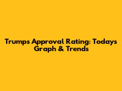 Trump's Approval Rating: Today's Graph & Trends