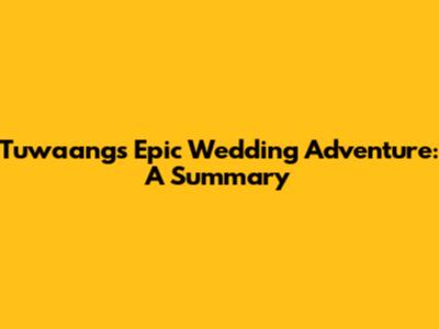 Tuwaang's Epic Wedding Adventure: A Summary