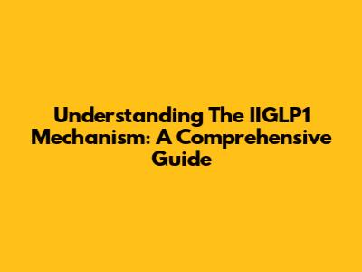 Understanding The IIGLP1 Mechanism: A Comprehensive Guide