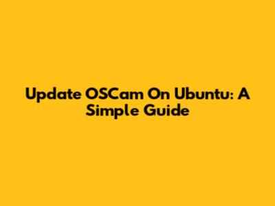 Update OSCam On Ubuntu: A Simple Guide