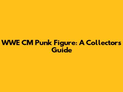WWE CM Punk Figure: A Collector's Guide