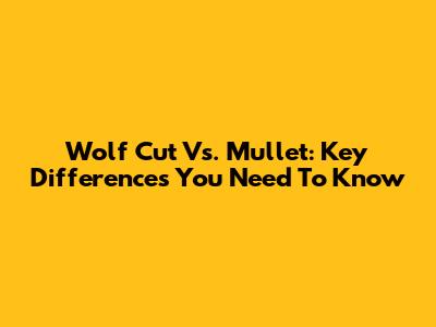 Wolf Cut Vs. Mullet: Key Differences You Need To Know